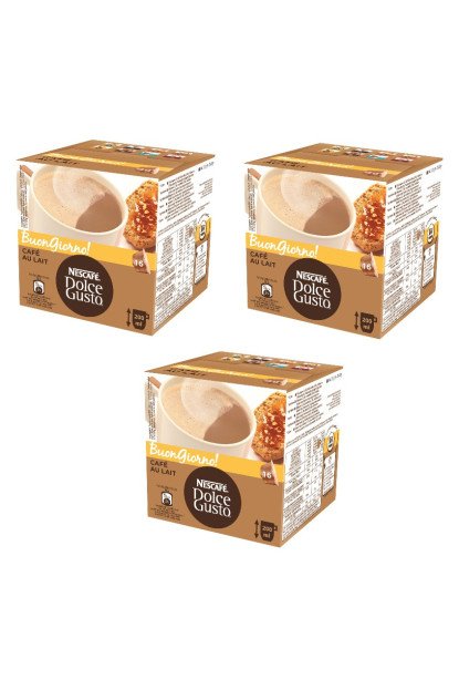 PACK 3 CAJAS DOLCE GUSTO CAFE AU LAIT X16