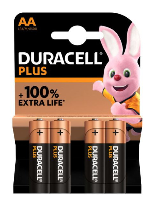 PILAS DURACELL AA LR06 PLUS POWER 4UDS K4