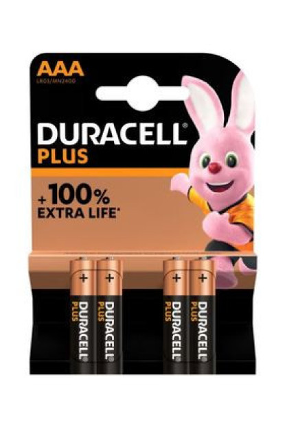 PILA DURACELL AAA LR03 PLUS POWER 4UDS K4