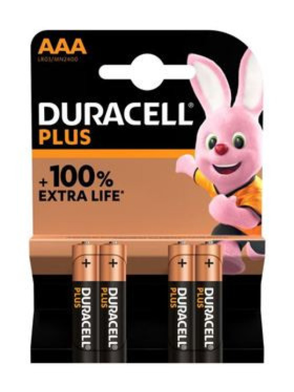 PILA DURACELL AAA LR03 PLUS POWER 4UDS K4