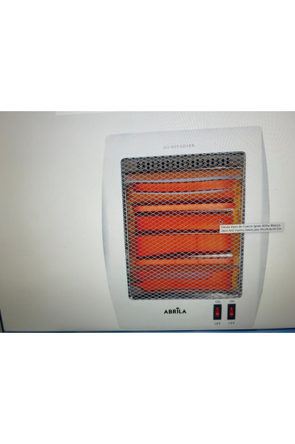 estufa elect de cuarzo igneo 800w blanco 2potencia s 2elementos portatil