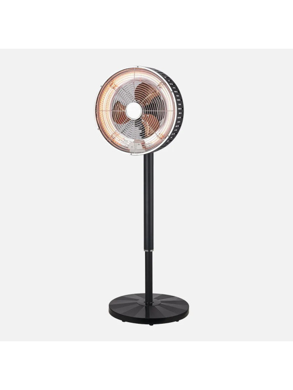 VENTILADOR PIE 2EN1 PRACTICO NEGRO FRIO/CALOR 55W/1500W